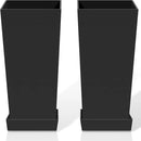 Tall Planters for Outdoor Plants, Large Resin Flower Pots with Saucers for Garden, Front Porch, Patio, Indoor - Set of 2 (Black, 34 inch - 2 Pack) by CozyNest Decor
