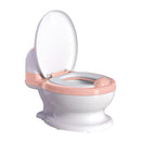 Potty Training Toilet, Realistic Potty Training Seat, Toddler Potty Chair with Soft Seat, Removable Potty Pot, Toilet Tissue Dispenser and Splash Guard, Non-Slip for Toddler& Baby&Kids White, Pink by TinyTreasures Baby Boutique