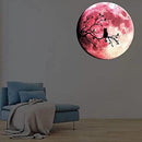 Quanhaigou Glow in The Dark Wall or Ceiling Moon Stickers – Luminous Decal Sticker for Simulated Planet Effect at Night – Red 3D Earth Black Tree Cat by CozyNest Decor