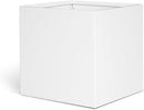 White Steel Planter Square Outdoor Planters Galvanized Steel Planter Box Indoor Metal Large Planters Cube Heavy Duty Flower Pot 16 Inch Modern Commercial Residential for Trees Patio Deck Yard Garden by GreenHaven Gardens