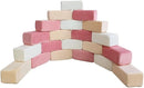 Wonder Space Plush Foam Blocks - Nursery Building & Stacking Toys for Toddlers Boys & Girls, Soft Smooth Velvet Cover, Early Education Gross Motor Skills & Brain Development (24 Bricks, Soft Blush) by TinyTreasures Baby Boutique