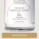 Foaming Baby Castile Soap | 3-In-1 Uses: Hair, Body, Hand | Nourishing Coconut Oil Formula | Formulated For Newborns, Sensitive & Delicate Skin | Hydrating Foam | 11.5 oz | Unscented by TinyTreasures Baby Boutique