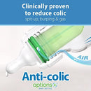 Dr. Brown's Natural Flow Anti-Colic Options+ Narrow Baby Bottle, 4 oz/120 mL, with Level 1 Slow Flow Nipple, 0m+, 4 Bottles by TinyTreasures Baby Boutique