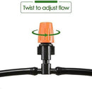 Drip Irrigation kit Plant Watering System Gravity Fed Irrigation Water Drip Setfor Garden Greenhouse Yard Lawn Home or Vacation Use 10M 4/7" Tube 10 Nozzles by GreenHaven Gardens