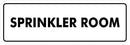Signs ByLITA Standard Sprinkler Room Sign (White) - Small by GreenHaven Gardens