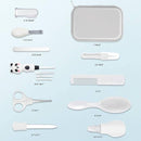 Baby Grooming Kit, 15 in 1 Portable Baby Safety Care Set with 01 Hair Brush Comb Nail Clipper Nasal Aspirator etc for Nursery Newborn Infant Girl Boys Keep Clean(White) by TinyTreasures Baby Boutique
