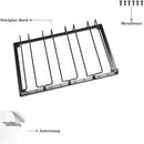 Wine Glass Rack - Under Cabinet Stemware Wine Glass Holder Glasses Storage Hanger 2 Pack Metal Organizer for Bar Kitchen 4 Rows Black by CozyNest Decor