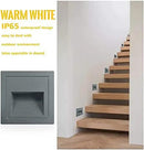 4Pack 3W LED Recessed Light120V Step Lights Warm White 3000K IP65 Waterproof Recessed Wall Light Staircase Light lamp, Inside Outside Garden Balcony Corridor, Aluminum,Grey by GreenHaven Gardens