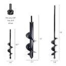 Utoolmart Auger Drill Bit for Planting Set of 3, (1.6x8.7, 1.8x14, 3.1x12) Easy Planter Garden Auger - Bulb & Bedding Plant Augers - Posthole Digger for 3/8” Hex Drive Drill by GreenHaven Gardens