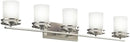 Kichler Hendrik 43" Vanity Light in Brushed Nickel, 5-Light Modern Bathroom Vanity with Satin Etched Cased Opal Glass, (43" W x 7.75" H), 5085NI by CozyNest Decor