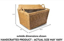 The Basket Lady Lift-Off Lid Wicker Storage Basket, Large, 24.5 in L x 18 in W x 17.5 in H, Sandstone by GreenHaven Gardens
