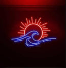 Ulalaza LED Decorative Lights USB Mountains Sunrise Sunset Led Neon Signs Home Decoration Wall Art Holiday Gift Brightness Adjustable 15.7''x15'' by CozyNest Decor