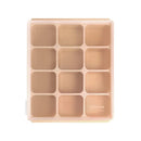 Baby Food Storage Silicone Cubes with Clip-On Lid Freezer Tray Baby Food Soups Purees Ice Easy and Safe Design Made in Korea(12 Sand Beige) by TinyTreasures Baby Boutique