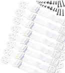 Boxiki Kids Adjustable Anti-Tip Furniture Anchors for Baby Proofing and Dresser Anchoring Kit. 8 PC Wall Anchors and Earthquake Straps. Baby Safety Kit and Home Safety Furniture Straps (White) by TinyTreasures Baby Boutique