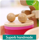 Baby Gift Wooden Toddler Pull Toy, Crocodile Drum Tapping Children's Toy, Baby dragging and Learning to Walk, Rope Traction Rope Crawling for Toddlers Ages 1+ by TinyTreasures Baby Boutique