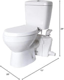 800W/1+HP American Round Macerating Toilet Kit with Macerator Pump for Basement Toilet System, 3-Piece Kit by Lift Assure by CozyNest Decor