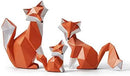 HAUCOZE Fox Figurine Gifts Geometric Sculpture Decor Animal Gifts Statue Polyresin Arts 4.0 inch by CozyNest Decor