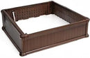 Giantex Raised Garden Bed, Planter for Flower Vegetables, Outdoor Plant Box Patio Backyard, Easy Assembly (48.5''Lx48.5''Wx12''H, Brown) by GreenHaven Gardens