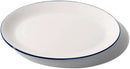 Made In Cookware - Serving Platter - White With Navy Rim- Porcelain England by CozyNest Decor