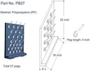 Pegboard Bench-top/Wall-Mount Laboratory Glassware Drying Rack with 27 Pegs, Black Color by CozyNest Decor