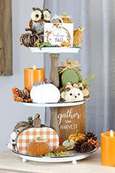 AuldHome Design Woodland Friends Figurines (Set of 3, Fox/Owl/Hedgehog); Forest Animals Decor for Fall, Christmas, Winter and Themed Decor or Parties by CozyNest Decor