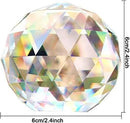 2 Pack Clear Glass Crystal Ball Prisms Window Rainbow Maker Sphere Faceted Gazing Ball Prism Prism Suncatcher for Home Décor, Feng Shui, (60mm /2.36inch, 2 pcs) by GreenHaven Gardens