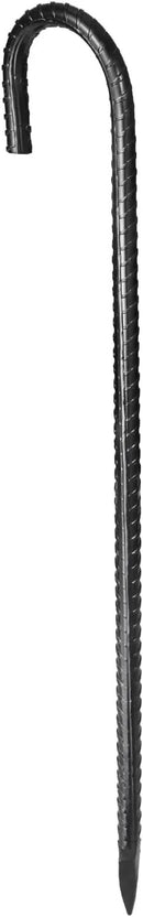 VEVOR Rebar Stakes, 16-Inch, Heavy-Duty 0.4 in Diameter J Hook, Galvanized Steel Ground Anchors with Chisel Point End & Rust-Resistant Coating, for Gardening Support, Fence, Camping Tents (24-Pack) by CozyNest Decor