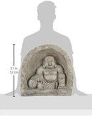 Design Toscano Great Sanctuary Grotto Asian Man Garden Niche Statue, 20 inches wide, 19 inches tall, Cast Stone Resin, Sandstone Finish by GreenHaven Gardens