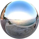 Nerien Gazing Ball, Stainless Steel Garden Mirror Globe, Polished Ornament Sphere, Hollow Floating Reflective Hemisphere, for Home Outdoor Pond Housewarming Swimming Pool Decoration, Silver, 5Pcs Mix by GreenHaven Gardens