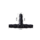 Barbed Connectors Drip Irrigation, 1/4" Universal Barbed Tee Fittings(100pcs 1/4" Tee Fittings) by GreenHaven Gardens