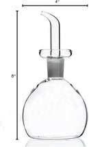 ELETON Cylindrical 16 oz Olive Oil Dispenser Bottle Glass with No Drip Spout -Olive Oil & Vinegar Dispenser Glass Cruet Decanter- Glassware Seal Handicraft Easy Clean Drip Free Bottles for Kitchen by CozyNest Decor