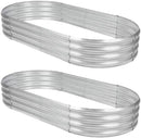 2Pack Raised Garden Bed 6×3×1FT,Galvanized Planter Box Oval Large Matel Steel Backyard Beds Outdoor for Vegetables,Flowers,Herbs,Plant by GreenHaven Gardens