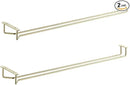 Soro Essentials- 24" Glass Hanging Stemware Rack Brass Plated Set of 2- Wine Glass Hangers Under Shelf Cabinet Wire Wine Holder Storage Hanger for Cabinet Kitchen Bar or Home by CozyNest Decor