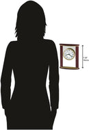 Howard Miller Victor Tabletop Clock - Wooden Desk Timepiece with Glass Crystal, Felt Bottom, Quartz Movement, Analog Alarm Clock, Battery Operated for Home, Office, Living Room, and Bedroom Decor by CozyNest Decor