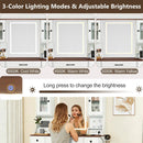 41.5 Inch Makeup Dressing Table with Power Outlets and 3 Color Lighting Modes-White+ by LJGDeals