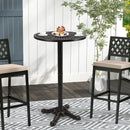 41.5 Inch Patio Round Bar Table Cast Aluminum Bistro Table for Garden-Bronze by LJGDeals