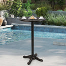 41.5 Inch Patio Round Bar Table Cast Aluminum Bistro Table for Garden-Bronze by LJGDeals