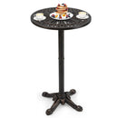 41.5 Inch Patio Round Bar Table Cast Aluminum Bistro Table for Garden-Bronze by LJGDeals