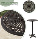 41.5 Inch Patio Round Bar Table Cast Aluminum Bistro Table for Garden-Bronze by LJGDeals