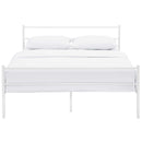 CasaFoyer Alina Platform Full Bed Frame | Rustic Charm | Sturdy Steel Frame | 1323 lbs Weight Capacity | No Box Spring Needed | Compatible with Memory Foam, Spring, Latex, Hybrid Mattresses | Mattress not included