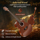 41 Inch Full Size Acoustic Guitar with Sapele Body Strap Picks by LJGDeals