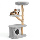 41-Inch Cat Tower with Real Wood Branches & Scratching Posts