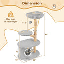 41-Inch Cat Tower with Real Wood Branches & Scratching Posts