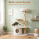 41-Inch Cat Tower with Real Wood Branches & Scratching Posts