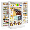 41 Inch Tall Pantry Cabinet Kitchen Storage Cabinet with Doors and Shelves-White
