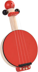 PlanToys Wooden Banjo Musical Toy Stringed Instrument (6411) | Sustainably Made from Rubberwood and Non-Toxic Paints and Dyes by TinyTreasures Baby Boutique