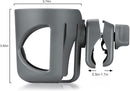 Accmor Universal Cup Holder, Stroller Cup Holder, 360° Rotatable Large Caliber Designed Bottle Holder for Stroller, Bike, Wheelchair, Walker, Scooter, Grey by TinyTreasures Baby Boutique