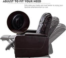 CANMOV Electric Power Recliner Chair Set of 2, Breathable Leather Home Theater Seating with Hidden Arm Storage, Power Recliner Chair for Living Room with USB Ports and Cup Holders,Brown by CozyNest Decor