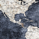 Custom Push Pin World Map Wall Canvas Print – Personalized