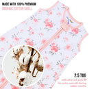 Mama Cheetah Baby Sleep Sack 2.5 TOG, Winter Baby Sleeping Bag with 2-Way Zipper, Organic Cotton Swaddle Transition Wearable Blanket for Boy Girl Infant Toddler, 12-18 Months, 1-Pack by TinyTreasures Baby Boutique